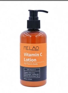 MELAO Vitamin C Face and Body Lotion 15% Organic Vitamin C, Aloe Vera, Shea, Jojoba Oil, Vitamin B5 and Green Tea  - Image 1