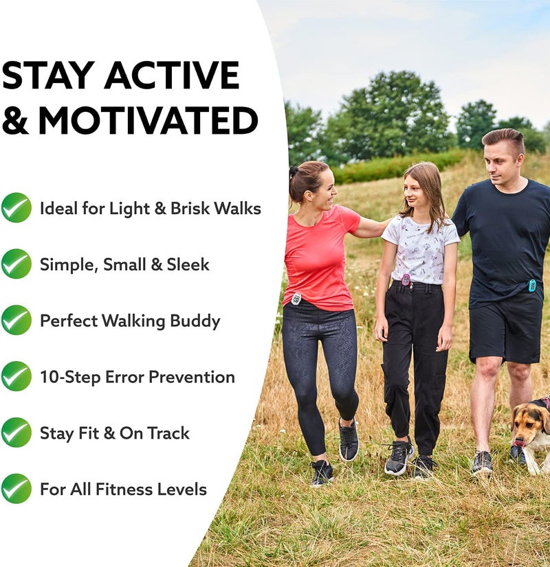 3DActive 3DFitBud Simple Step Counter Walking 3D Pedometer by with Clip, Lanyard Accurate Step Tracker Large Display, Easy to Use for Kids Men Women Adult Seniors Daily Step Tracking - A420S - Image 5