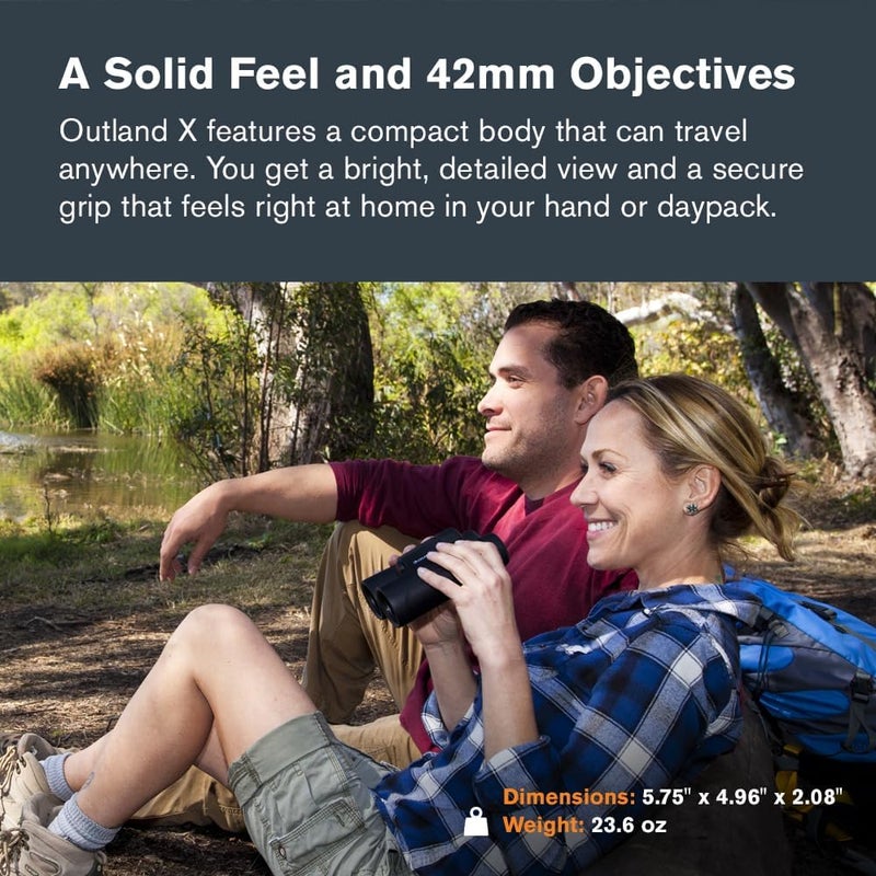 Celestron Outland X 10x42 Binoculars Waterproof & Fogproof Binoculars Full-Size Binoculars for Adults with 10x Magnification Multi–Coated Optics and BaK–4 Prisms Protective Rubber Armoring - Image 2