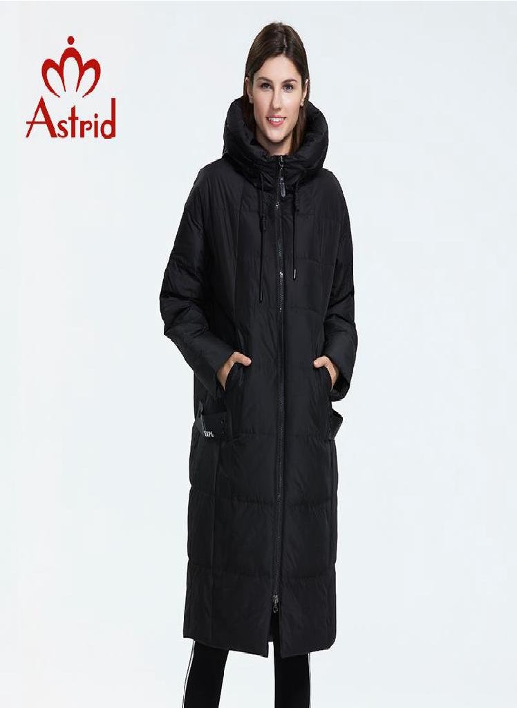 Eckek - Coat Astrid Thick Slim Wome Long Fashion Casual Hooded Windproof Cotton - Image 1