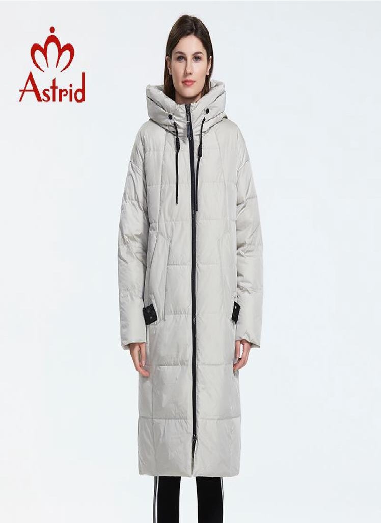 Eckek - Coat Astrid Thick Slim Wome Long Fashion Casual Hooded Windproof Cotton - Image 1