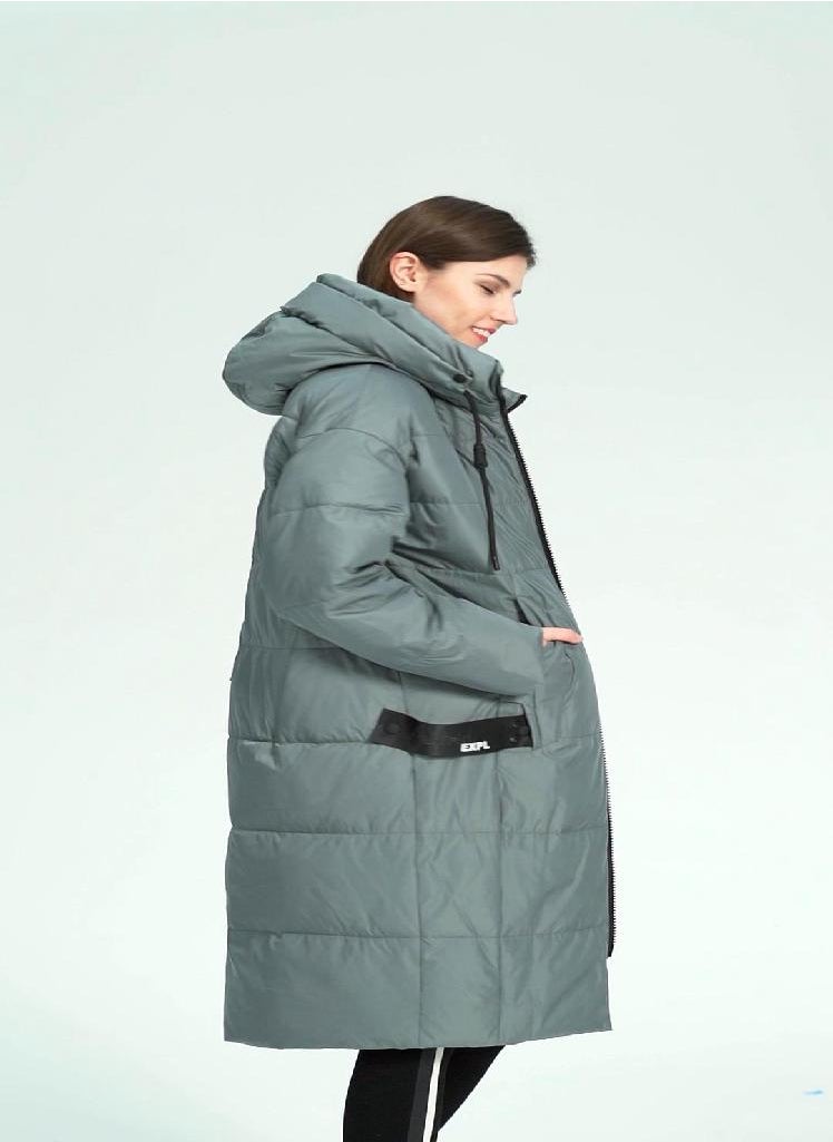 Eckek - Coat Astrid Thick Slim Wome Long Fashion Casual Hooded Windproof Cotton - Image 1