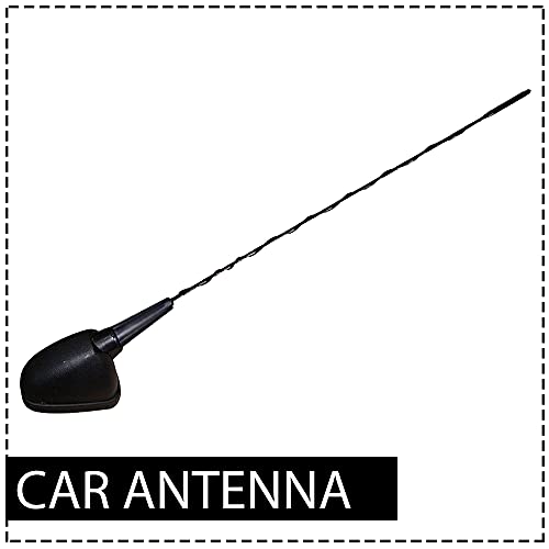 Auto Pearl - Vehicle Roof Mount Rubber Antenna Mast Flexible Car Antenna with Anti-Theft Design and Car Wash Safe - Black -Manza - Image 2