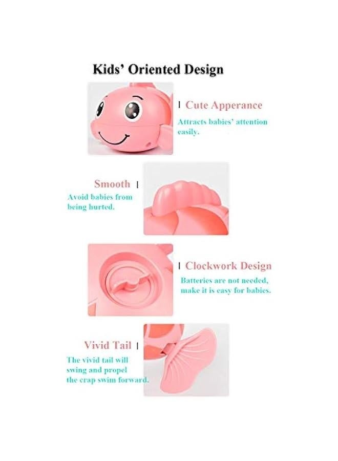 Wind-up Carp Bath Toy for Kids, Windup Fish Bath Toy Bahtub Carp Toy Fish Floating Toy Carp Water Toy Swimming Fish Tub Toy for Toddlers (Yellow) - Image 5