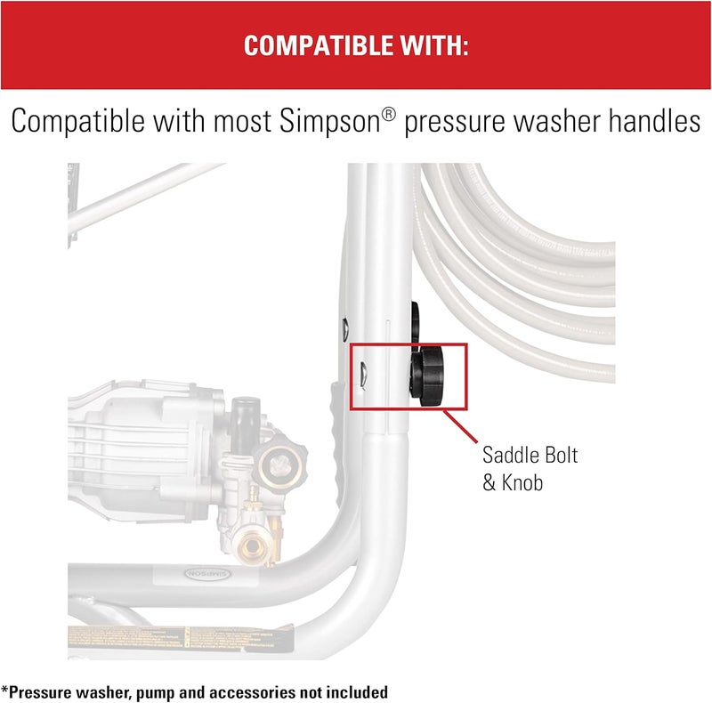 Simpson مجموعة إصلاح برغي السرج و المقبض البديلة من سيمبسون 7107941 لأدوات الضغط التي تعمل بالغاز باللون الأسود - Image 3