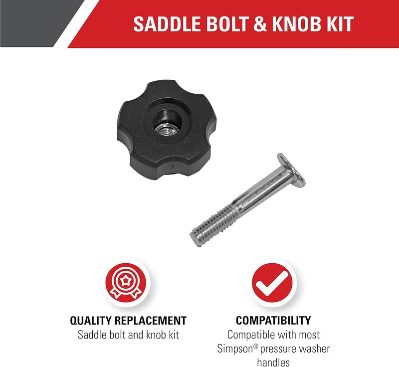 Simpson مجموعة إصلاح برغي السرج و المقبض البديلة من سيمبسون 7107941 لأدوات الضغط التي تعمل بالغاز باللون الأسود - Image 2