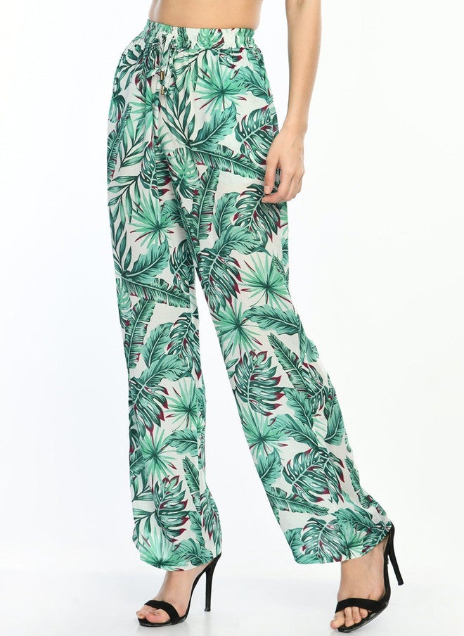 Pretilly Floral Printed High-Rise Trousers for Women - Image 2