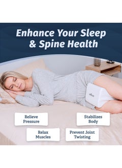 Abco Tech Memory Foam Knee Pillow With Cooling Gel Knee Wedge Pillow Leg Pillow For Side Sleepers Pregnancy Spine Alignment Pain Relief Pillow For Between Knees While Sleeping Washable Cover  - Image 2