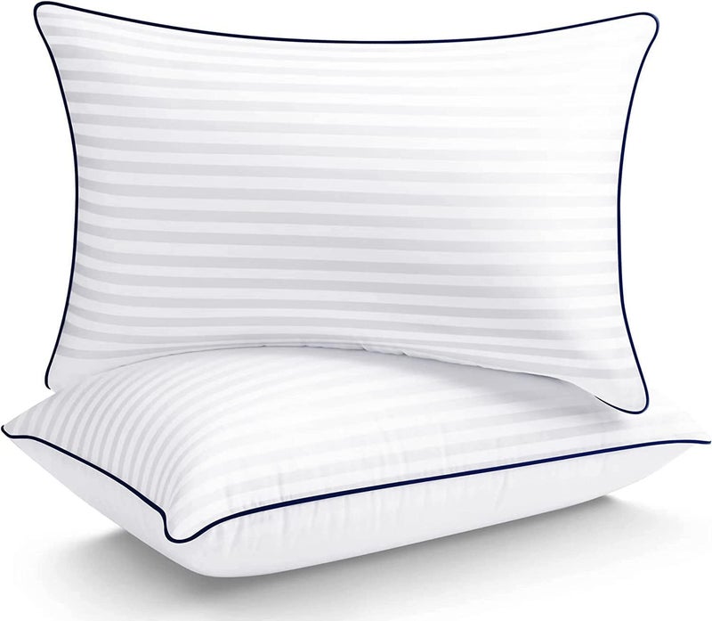 9villa Hotel Collection Fiber Pillows for Sleeping Soft Cooling Luxury Microfiiber Pillow for Neck Pain Relief Suitable Stomach or Side Sleepers Standard Size 27x17 Inches 4 - Image 2
