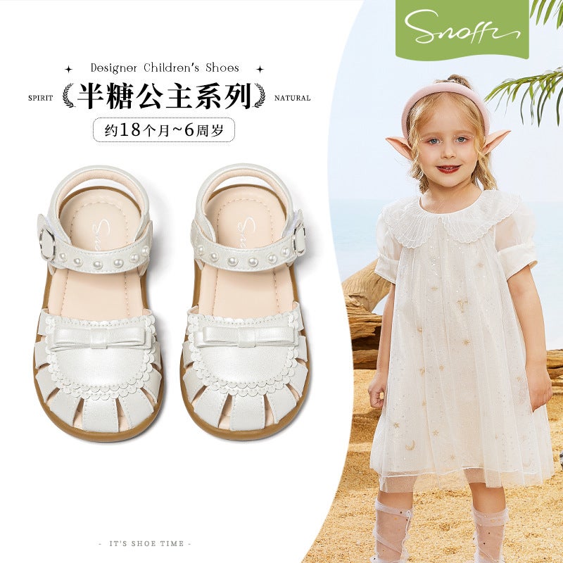 Snafi Girls Sandals All-Match 2025 Children'S Little Girl'S Soft Sole Non-Slip Baby'S Top-Wrap Shoes - Image 2
