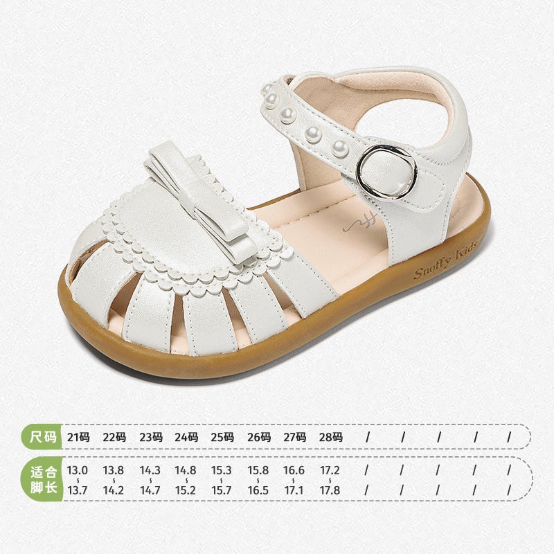 Snafi Girls Sandals All-Match 2025 Children'S Little Girl'S Soft Sole Non-Slip Baby'S Top-Wrap Shoes - Image 1