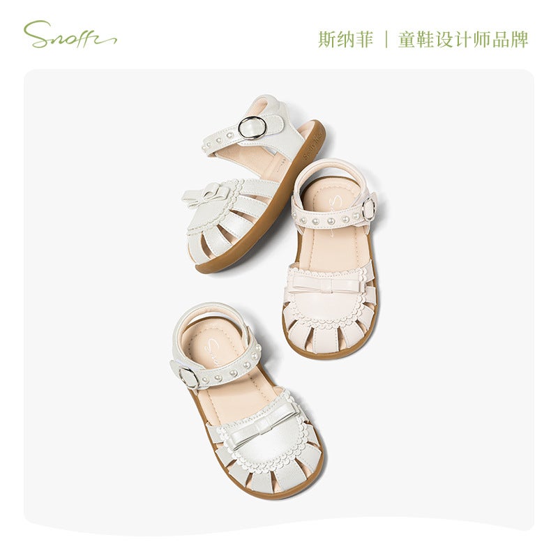 Snafi Girls Sandals All-Match 2025 Children'S Little Girl'S Soft Sole Non-Slip Baby'S Top-Wrap Shoes - Image 3