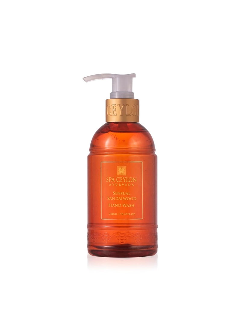 spa ceylon SPA CEYLON SENSUAL SANDALWOOD Hand Wash  Gentle Hand Wash  Hydrates  Cleanses  Liquid Hand Soap  Aromatic Fragrance of Red Sandalwood  250ml 