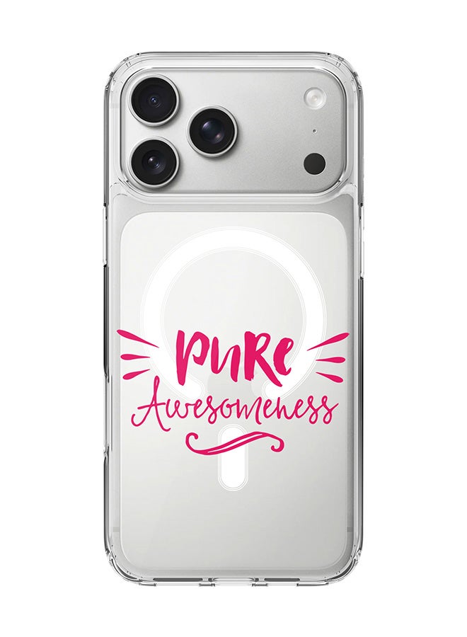 Stylizedd Classic Clear MagSafe Case for iPhone 17 Pro Max , Hybrid Soft Case Flexible Edges Anti Drop TPU PC Gel Thin Transparent Cover [ Designed for iPhone 17 Pro Max ] - Pure Awesomeness