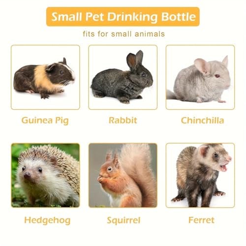 VAYINATO® 1 Pcs Hamster Plastic (125 ML, Random Color) Water Bottle Dispenser Automatic Feeding Bottle for Hamster Guinea Pig Rabbit Small Animals Pet Drinking Bottles by Petzlifeworld - Image 5