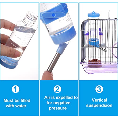 VAYINATO® 1 Pcs Hamster Plastic (125 ML, Random Color) Water Bottle Dispenser Automatic Feeding Bottle for Hamster Guinea Pig Rabbit Small Animals Pet Drinking Bottles by Petzlifeworld - Image 2
