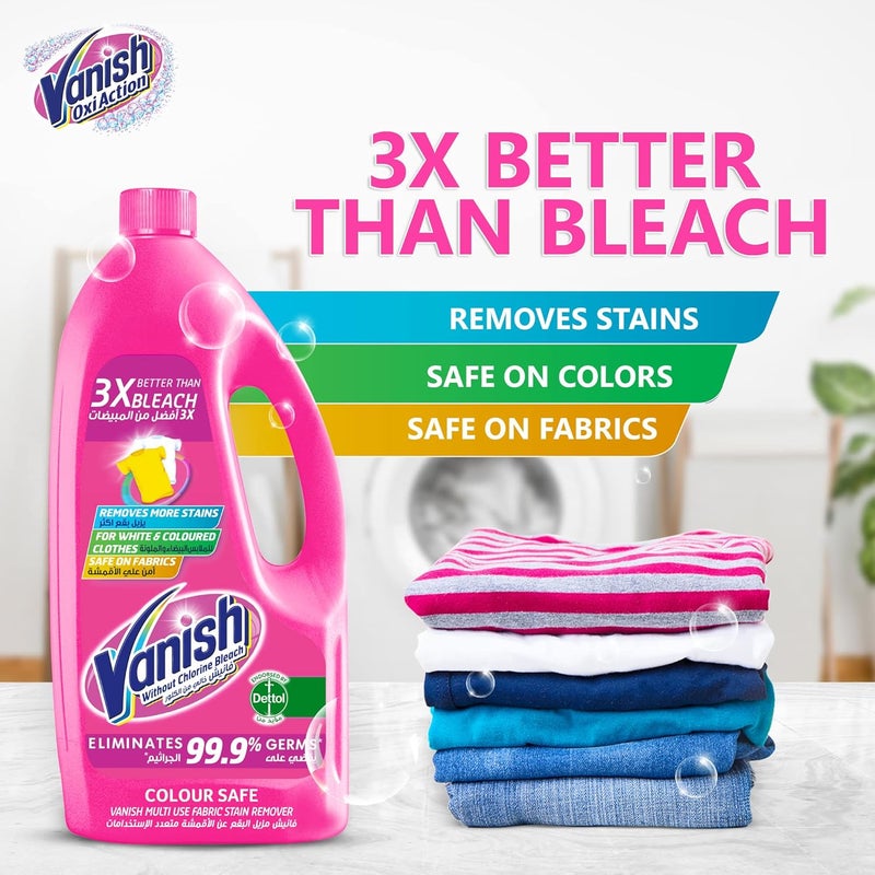 Laundry Stain Remover Liquid for White Colored Clothes, 1.8 L + Crystal White Laundry Stain Remover Liquid for White Clothes, 1.8 L (Can be used with or without Detergents & Additives) - Image 2
