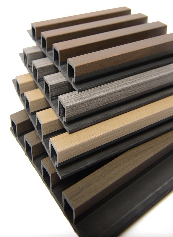 Art3d 4-Pack 6 x 6 Inch WPC Wood Slat Wall Panel for Interior Wall Décor, 3D Wood Fluted Acoustic Wall Paneling for Living Room Bedroom Home & Office - 4 Colors - Image 4