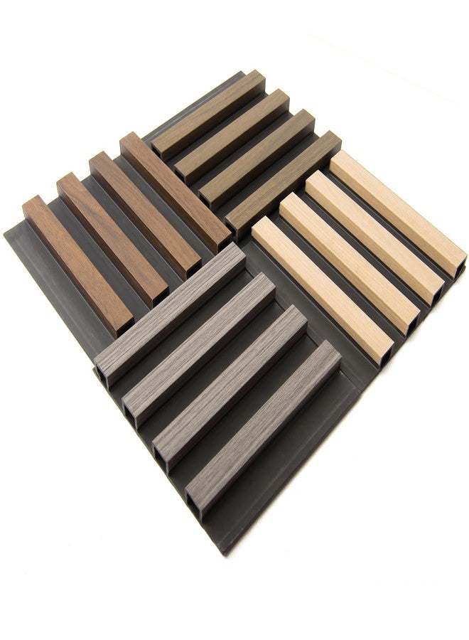 Art3d 4-Pack 6 x 6 Inch WPC Wood Slat Wall Panel for Interior Wall Décor, 3D Wood Fluted Acoustic Wall Paneling for Living Room Bedroom Home & Office - 4 Colors - Image 2