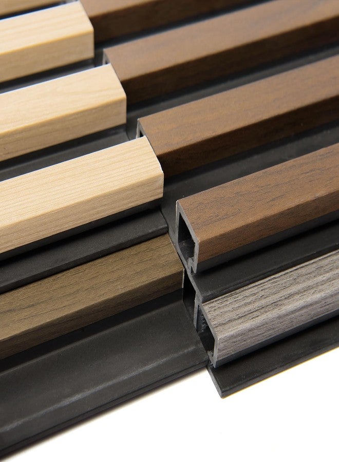 Art3d 4-Pack 6 x 6 Inch WPC Wood Slat Wall Panel for Interior Wall Décor, 3D Wood Fluted Acoustic Wall Paneling for Living Room Bedroom Home & Office - 4 Colors - Image 5