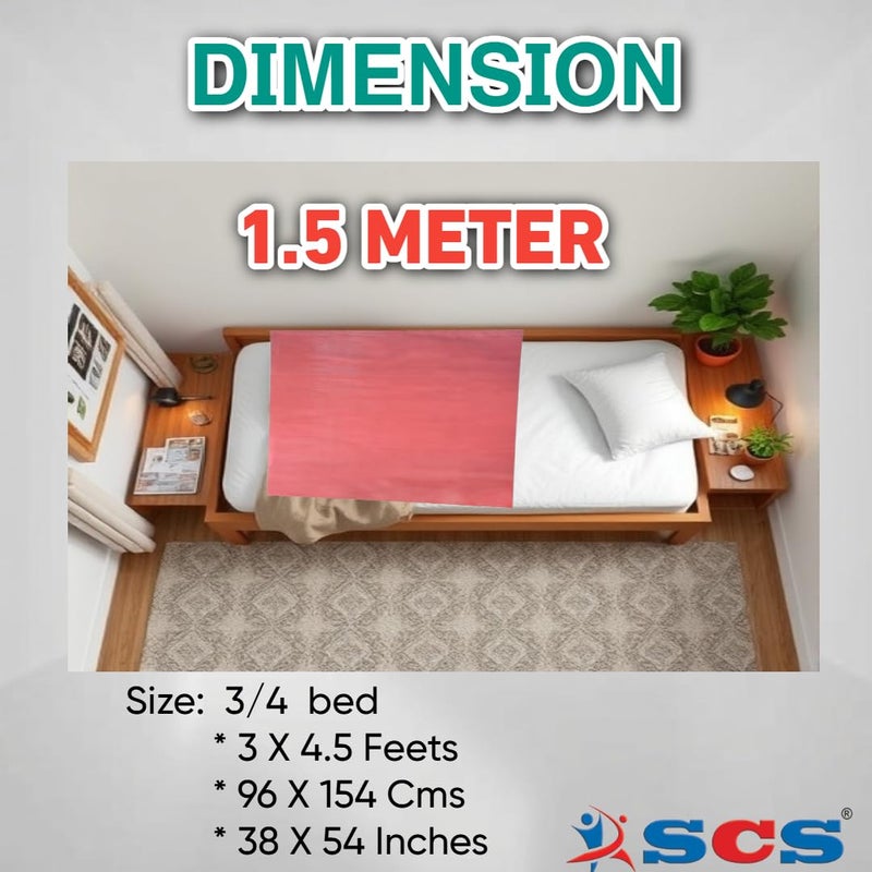 SCS ® Rubber Sheet, Mattress Protector, Reusbale Underpad, Waterproof Bed Sheet, Bedwetting Crib, Urine Protector mat, Mackintosh, Molini Sheet - Image 2