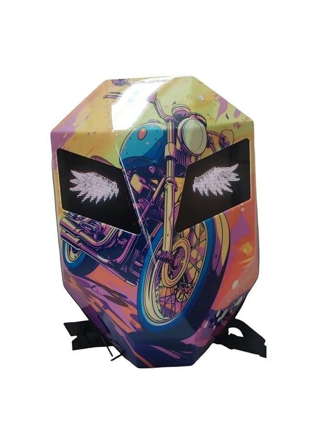 حقيبة ظهر  للدراجات النارية بشاشة LED قابلة للبرمجة وحقيبة ظهر للكمبيوتر المحمول عالية الدقة لركوب الدراجات النارية يمكن اختيار المظهر المناسب لك المقاس: 36*18*48 سم - Image 4