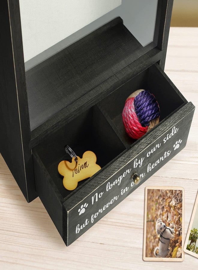 TJMOREE هدايا تذكارية للكلاب من تي جيه موري - لم تعد بجانبنا لكنها ستبقى في قلوبنا إلى الأبد. إطار صور تذكاري - صندوق تذكاري للحيوانات الأليفة - هدايا تعزية لفقدان كلب - Image 5