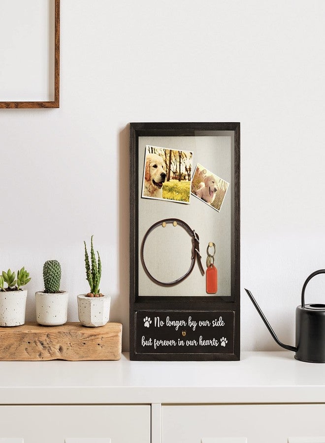 TJMOREE هدايا تذكارية للكلاب من تي جيه موري - لم تعد بجانبنا لكنها ستبقى في قلوبنا إلى الأبد. إطار صور تذكاري - صندوق تذكاري للحيوانات الأليفة - هدايا تعزية لفقدان كلب - Image 3