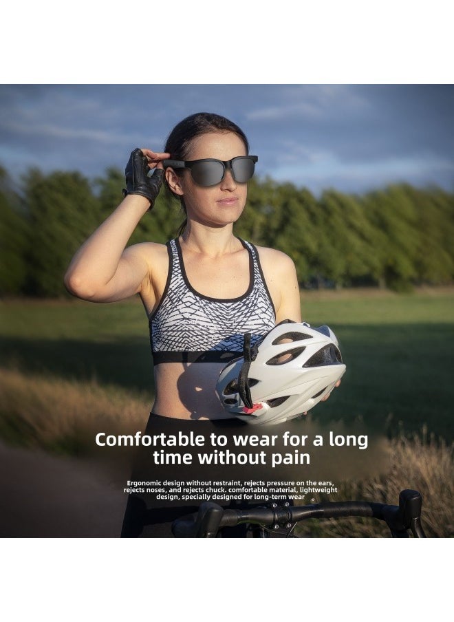 Generic XG88Pro Smart Bluetooth Headset Glasses Air Conduction Outdoor Sports Running Fishing Driving Riding-Color:Black  - Image 4