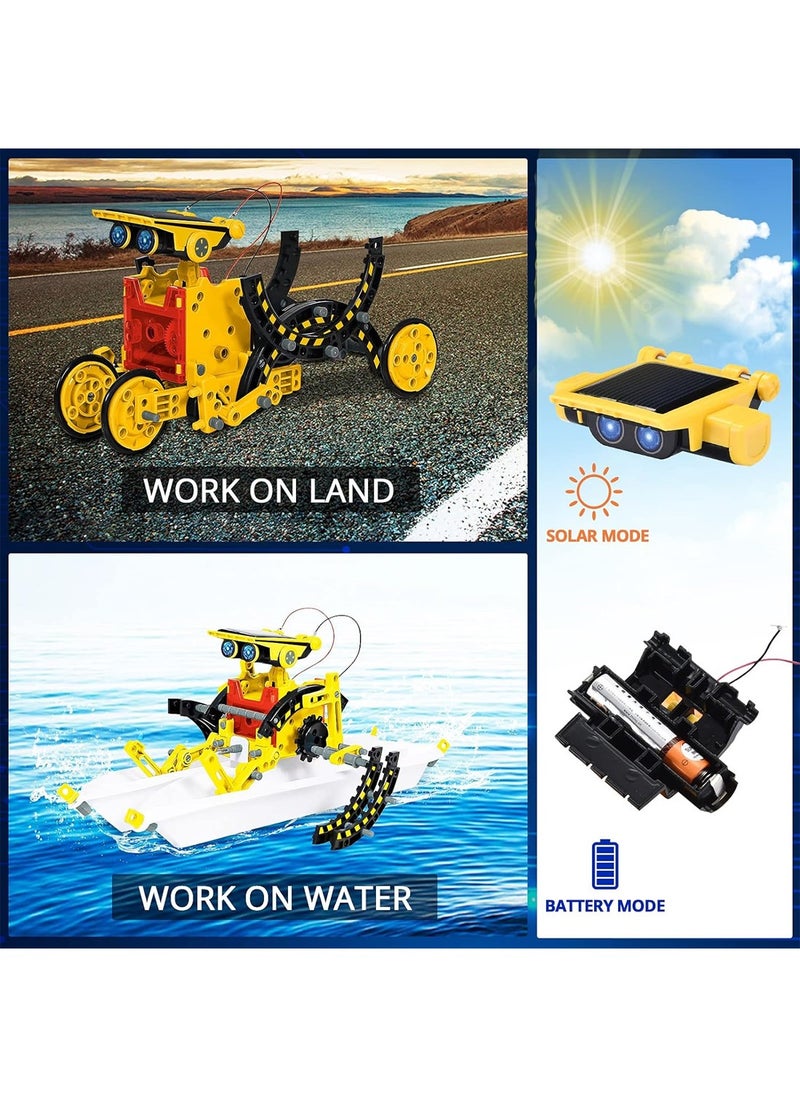Solar Robot Kit For Kids STEM Building Toys 12-In-1 Build Your Own Robot