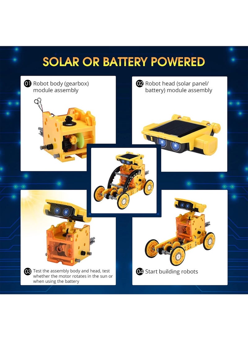 Solar Robot Kit For Kids STEM Building Toys 12-In-1 Build Your Own Robot