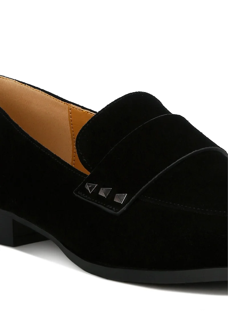 London Rag Black London Rag Women's Studded Suede Loafers in Black for Women | Best Price UAE
