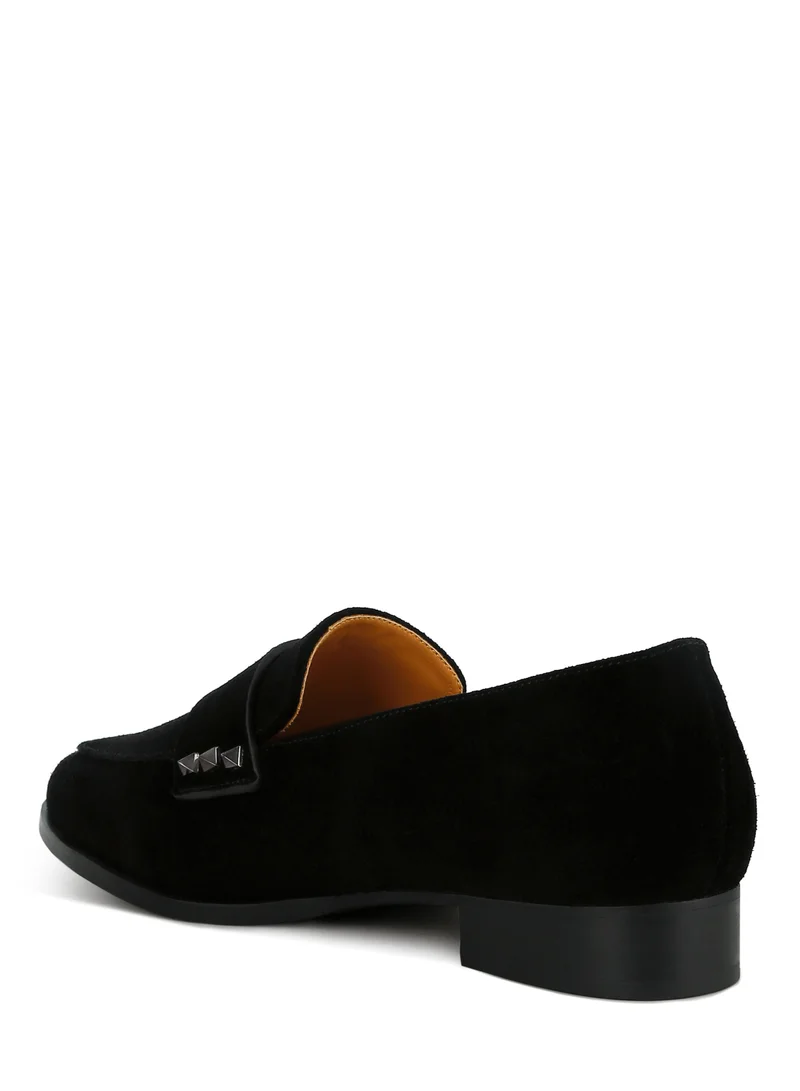 London Rag Black London Rag Women's Studded Suede Loafers in Black for Women | Best Price UAE