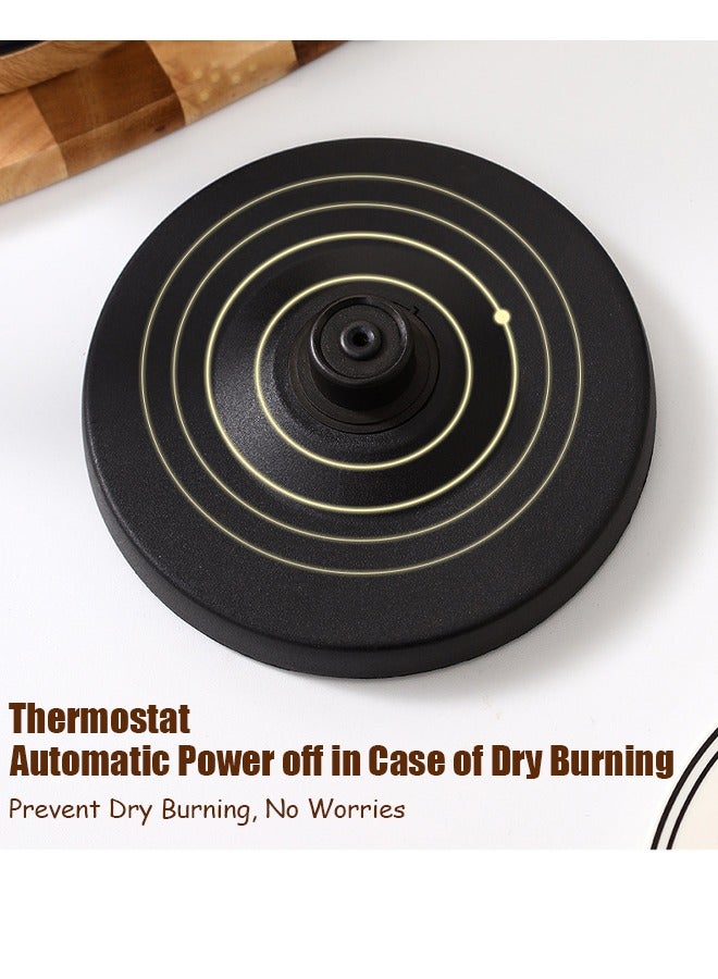 غلاية كهربائية بعنق أوزة، سعة 800 مل، غلاية ماء فائقة الغليان، مصنوعة من الفولاذ المقاوم للصدأ، تحكم تلقائي في درجة الحرارة ودرجة حرارة ثابتة، 1000 واط (أسود) - Image 5