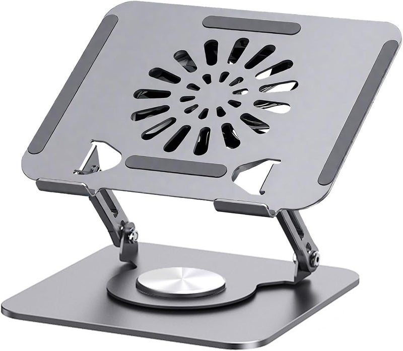 Adjustable Laptop Stand with Cooling Fan and 360° Rotation - Image 1
