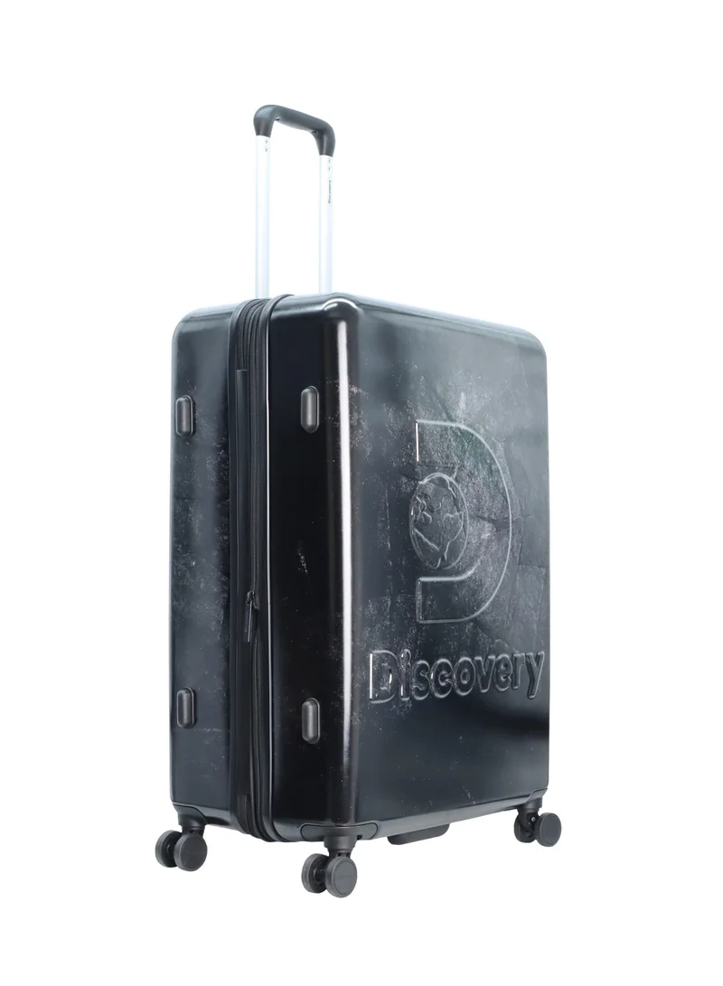 Discovery Discovery Stone ABS Hard Shell Large Check-In Travel Suitcase Black, Durable Lightweight Travel Luggage, 4 Double Wheel Trolley Bag with TSA Combination Lock (71 cm/28 Inch).