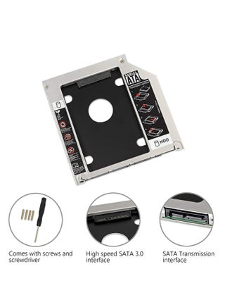 Hard Drive Caddy Tray 9.5mm 2nd 2.5 inch SATA HDD SSD Hard Drive Tray Replacement DVD CD ROM Optical Drive Caddy Tray Adapter for DELL HP Lenovo ThinkPad ACER ASUS Laptop - view 4