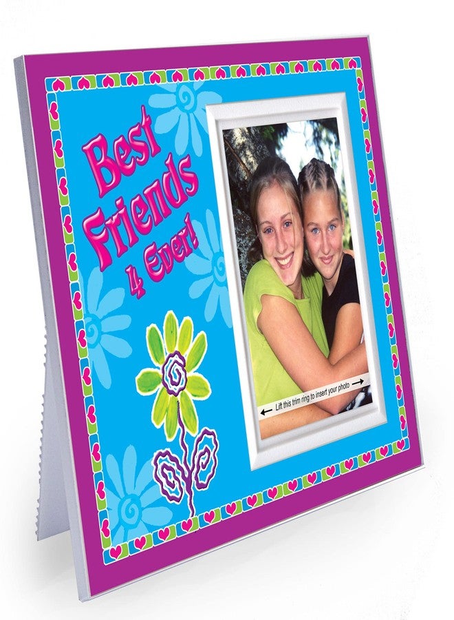 Expressly Yours! Photo Expressions Expressly Yours! Best Friend Picture Frame - Best Friends 4-Ever Bright and Colorful Gift for Your Bestie - Easy-Load Photo - Sized for Tabletop 8.25 x 7 Inches - Holds 3.5 x5 Photo. - Image 1
