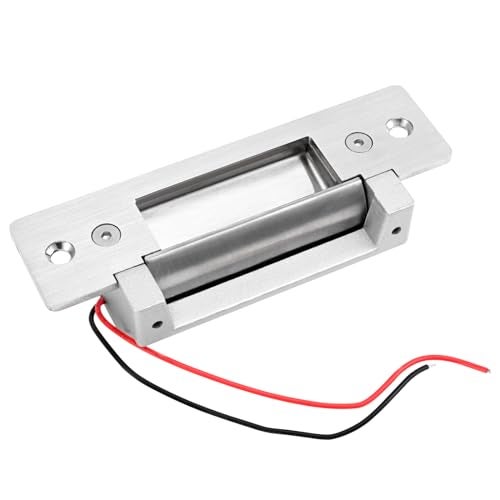 NCLTHS Heavy Duty Electric Door Strike Lock ANSI Standard 12V DC FailSecure or FailSafe Adjustable for Access Control Cylindrical Locksets or Mortise Lock - Image 1