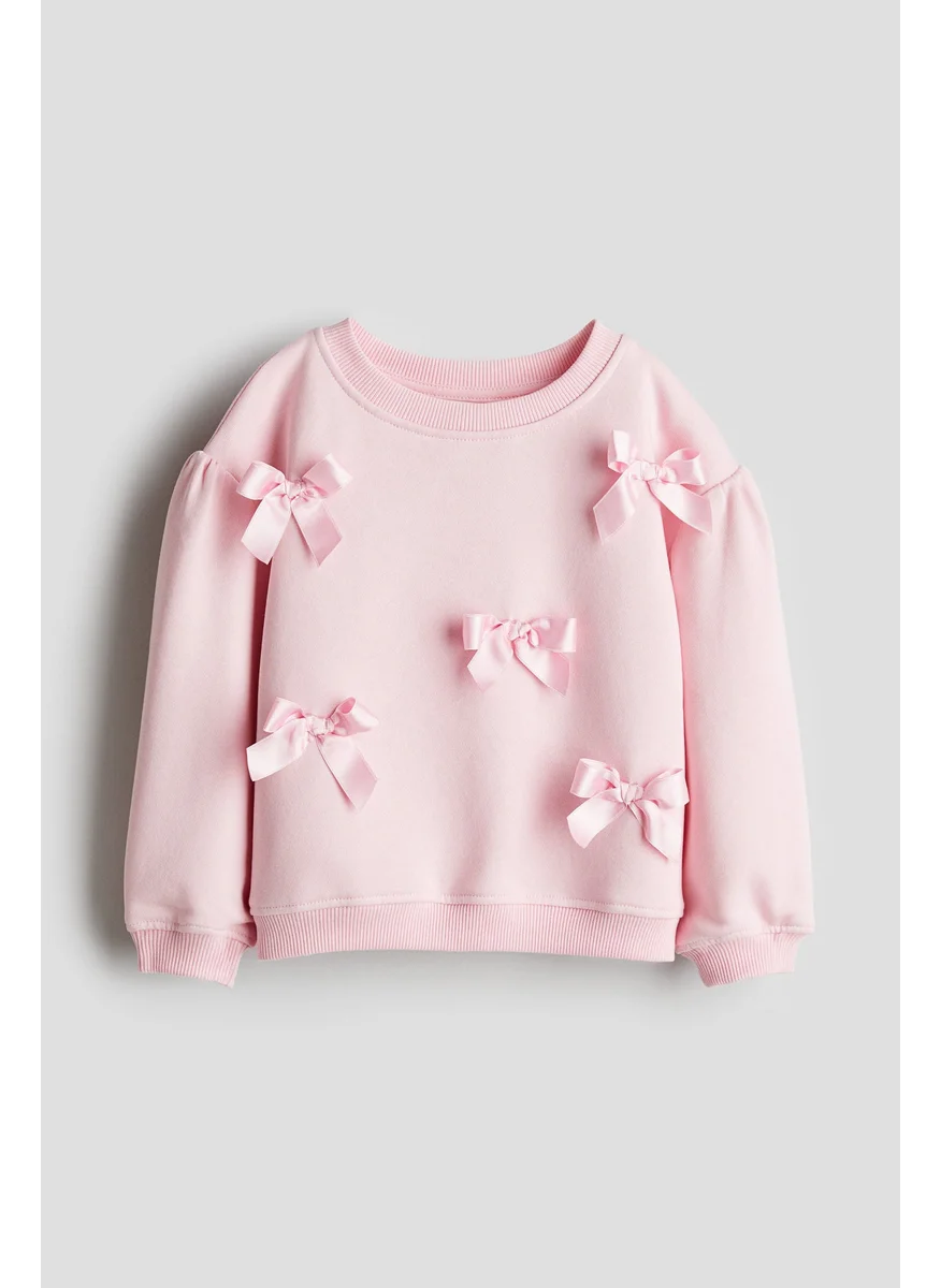 H&M Flounce-Trimmed Sweatshirt