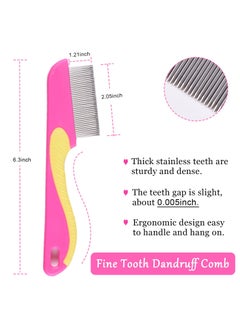 BONITO 2PCS Lice Metal Comb, Stainless Steel Fine Tooth Comb Dandruff Comb, Professional Fine Tooth Hair Comb for Kids and Adults  - Image 3