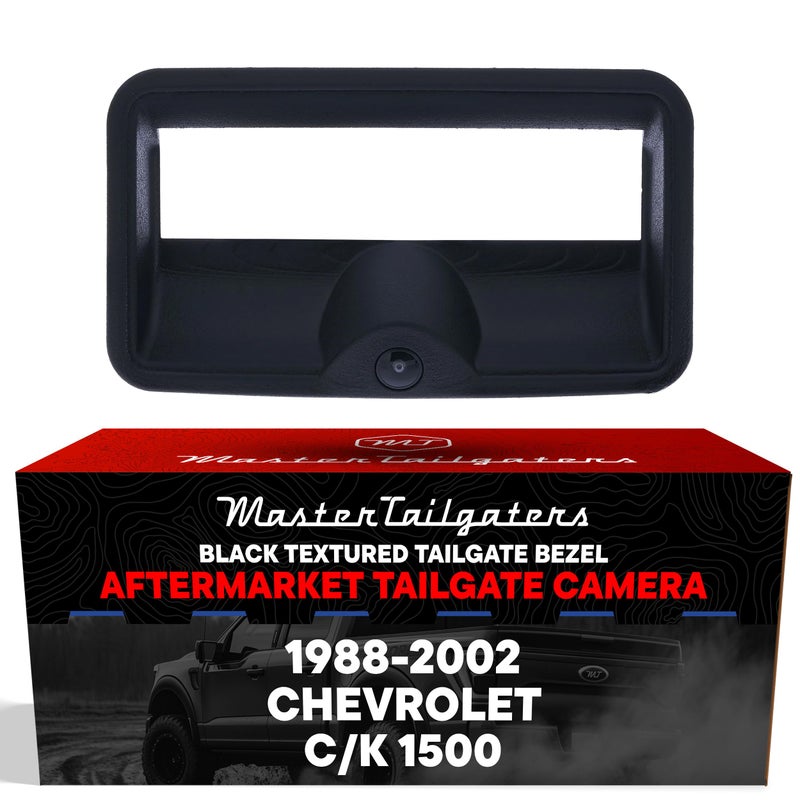 Master Tailgaters Black Tailgate Bezel with Backup Camera Replacement for Chevrolet C/K 1500 (1988-2002) | IP68 Waterproof | Parking Grid Lines Available | Easy to Install - Image 1