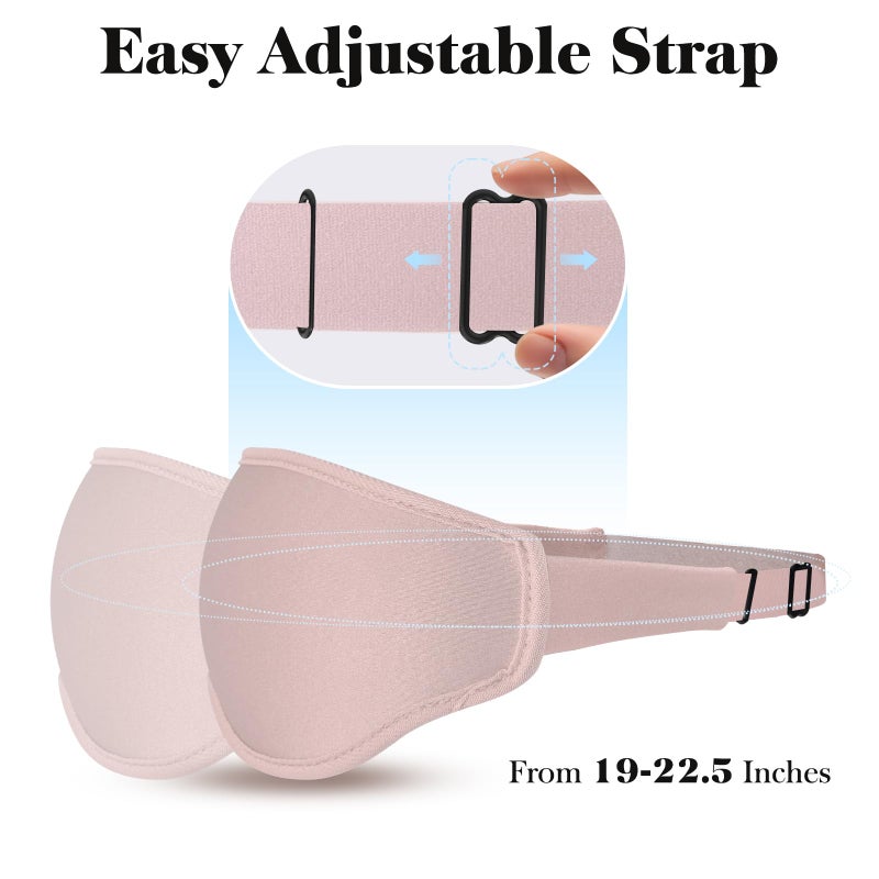 Fygrip 3D Eye Mask Sleep Mask for Men & Women, 100% Pressure-Free & Light Block-Out Eye Mask for Sleep with Easy Adjustable Strap, Night Eye Cover for Travel, Pink - Image 5