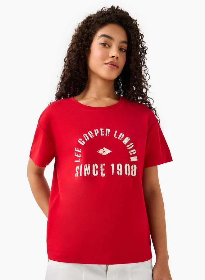 Lee Cooper Lee Cooper Cotton T shirt with Logo Print