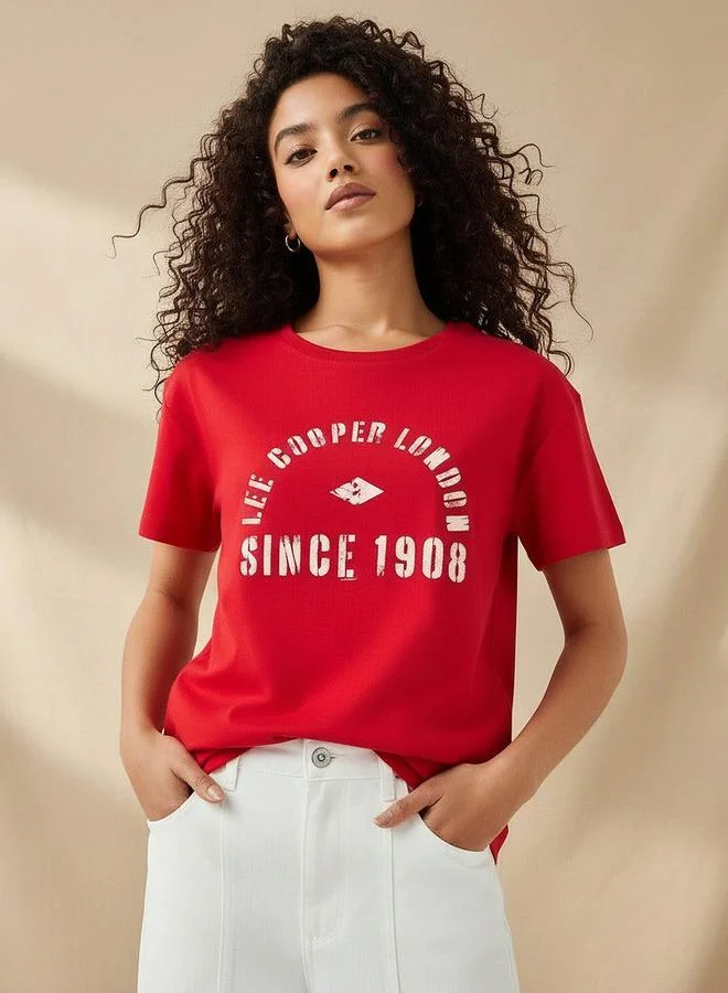Lee Cooper Lee Cooper Cotton T shirt with Logo Print