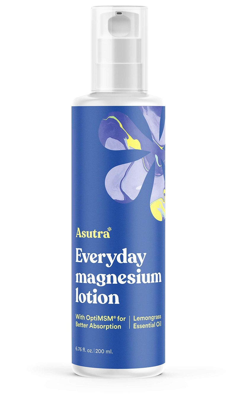 ASUTRA Everyday Magnesium Lotion with OptiMSM, 6.76 fl oz - Topical Magnesium, Rapid Absorption, Vitamins A and E, Shea Butter for Soft, Smooth Skin, Lemongrass Essential Oil - Image 1