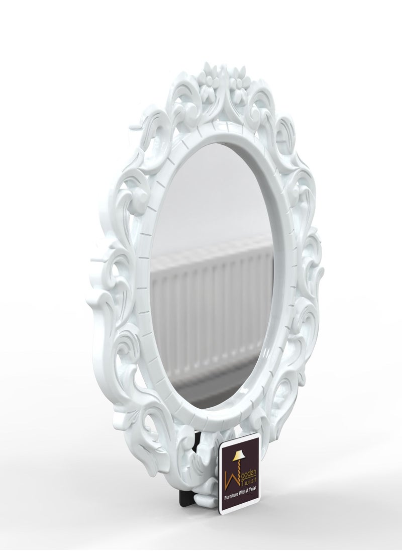 Wooden Twist Modern Decorative Wooden Wall Mirror Bathroom Mirror  - Image 3