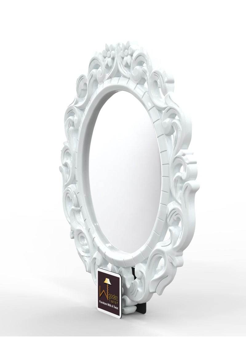 Wooden Twist Modern Decorative Wooden Wall Mirror Bathroom Mirror  - Image 4
