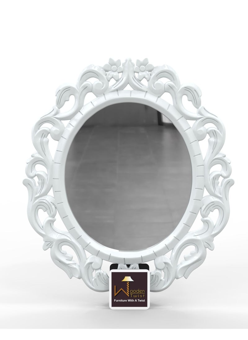 Wooden Twist Modern Decorative Wooden Wall Mirror Bathroom Mirror  - Image 2