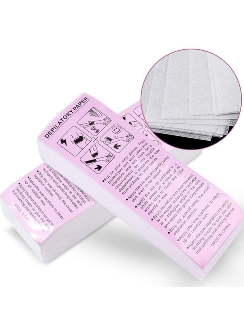 2 Pack Wax Strips Salon Non-Woven Waxing Strip Depilatory Paper